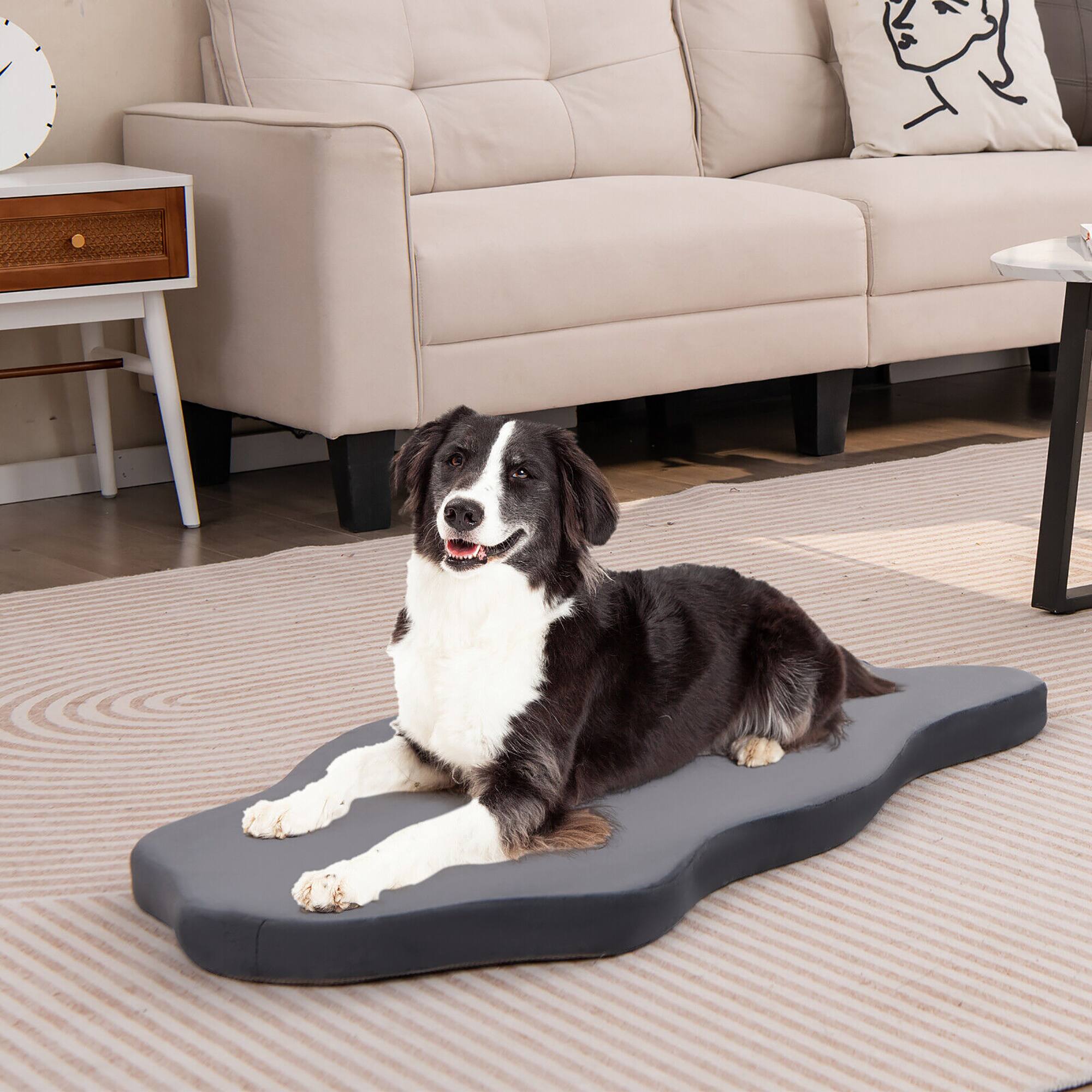 Alt View 1. Gymax - Gymax Dog Sleeping Mat Waterproof Dog Crate Pad Bed Mat with Memory Foam Support Grey - Grey.