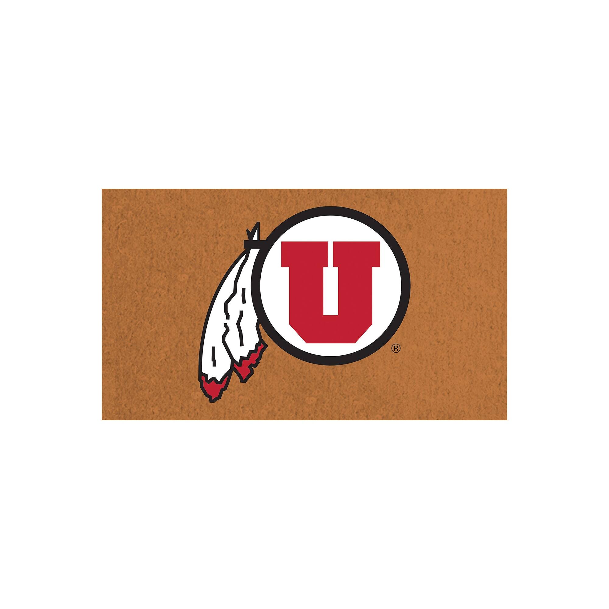 Evergreen Enterprises - Utah Utes 28" x 16" Team Logo Outdoor Coir Mat - Multicolor