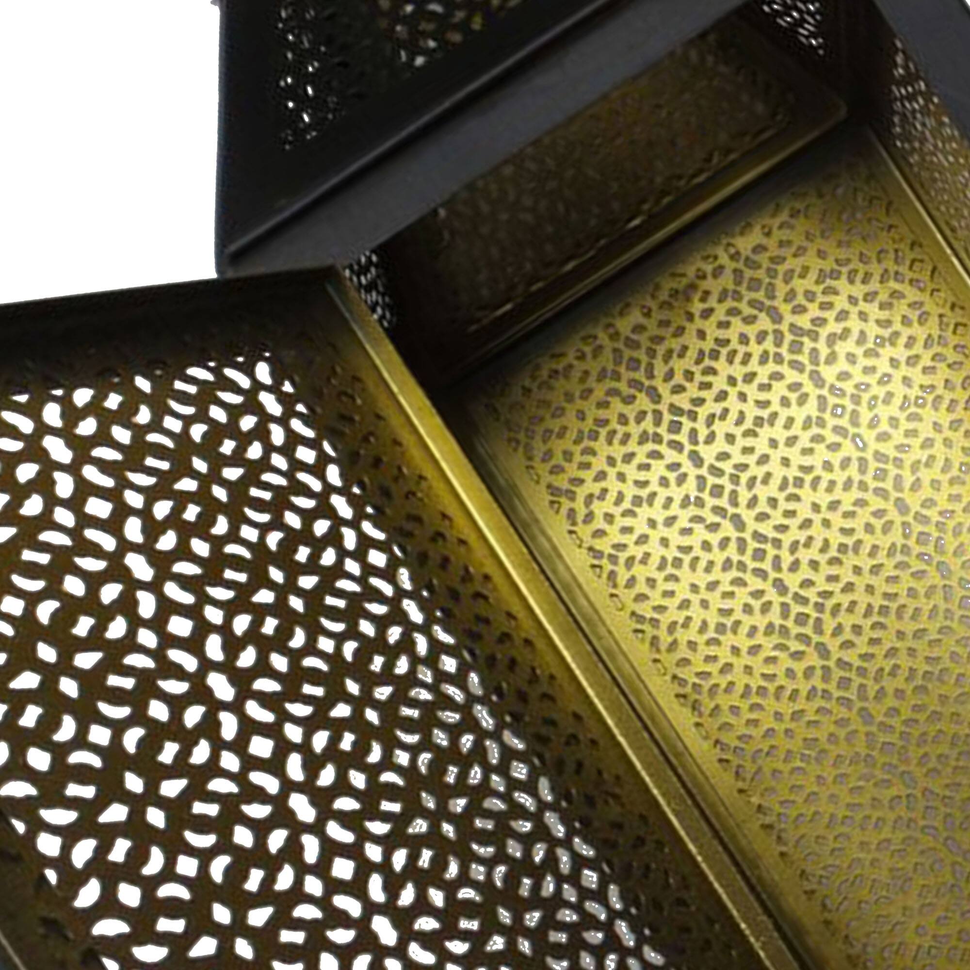 Alt View 2. Four Seasons Courtyard - Four Seasons Courtyard 16 Inch Battery Powered 20 LED Filigree Lantern (2 Pack).