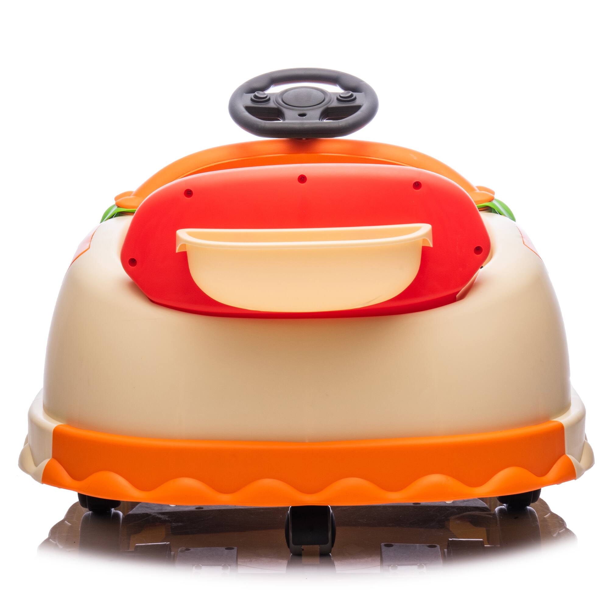 Alt View 2. Boyel Living - 2+ Kids 12V Electric Hamburger Bumper Car with Parental Remote 360-Degree Spinning Ride For Gift - Yellow.