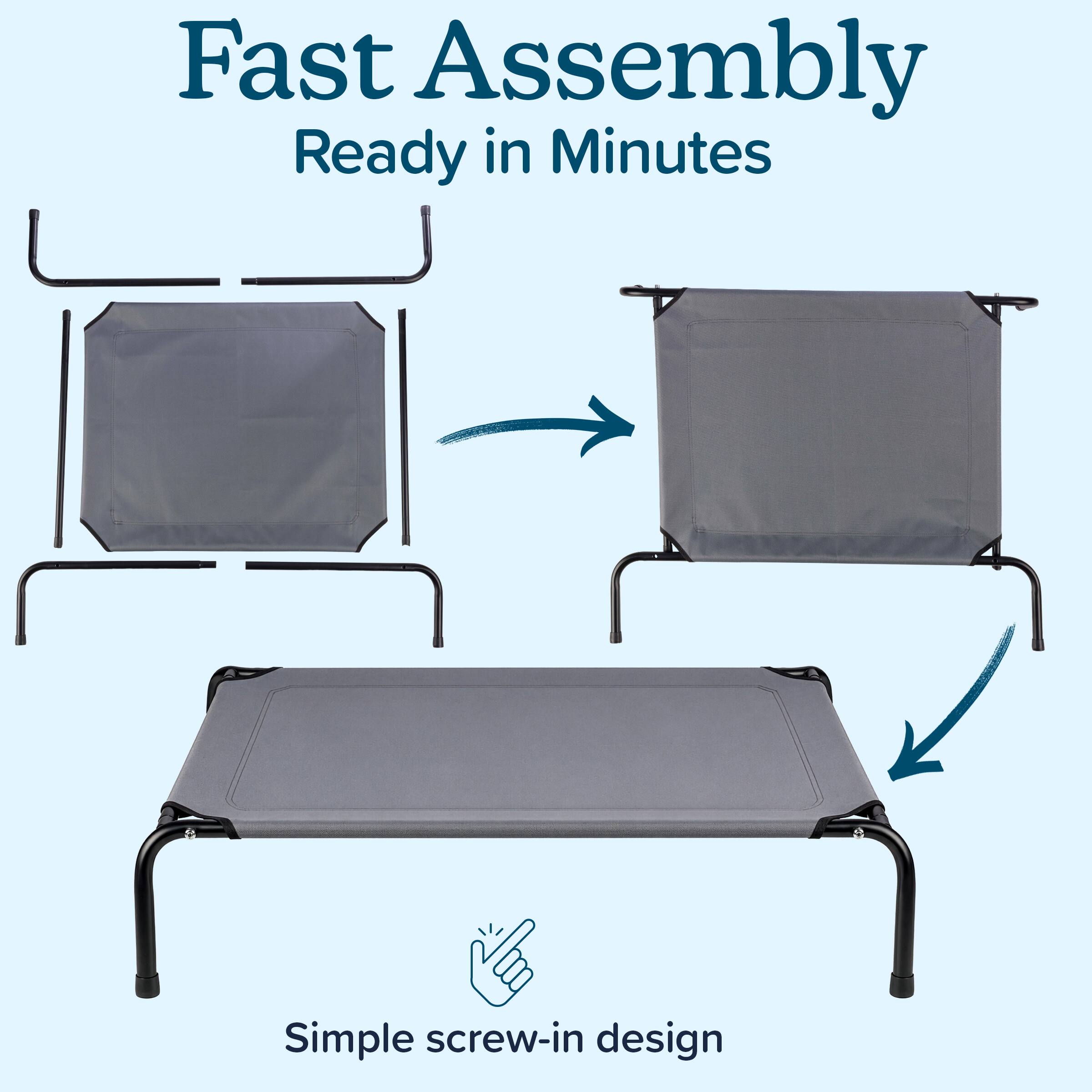 Fast Assembly  
Ready in Minutes  

Simple screw-in design