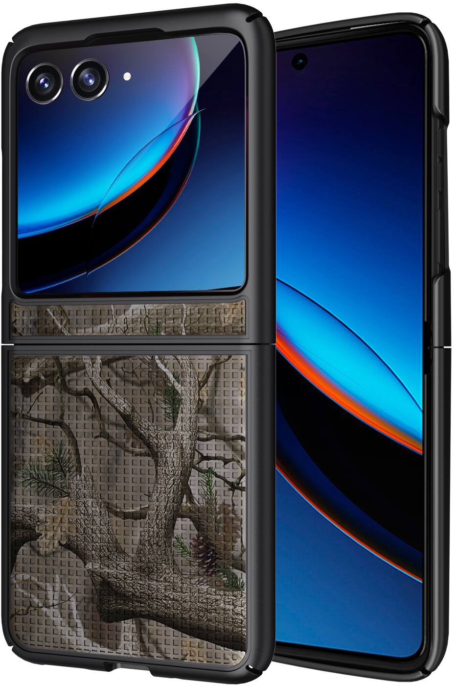 Alt View 5. Nakedcellphone - Slim Case for Motorola RAZR+ 2023 (RAZR PLUS) - Camo.
