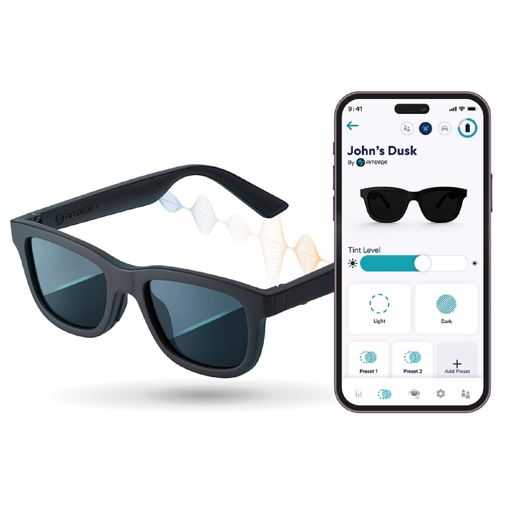 Customer Reviews: Ampere Dusk Smart Sunglasses with Electronic Tint ...