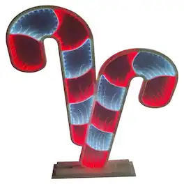 Celebrations - LED Infinity Candy Cane 30 in. Yard Decor - Red | White