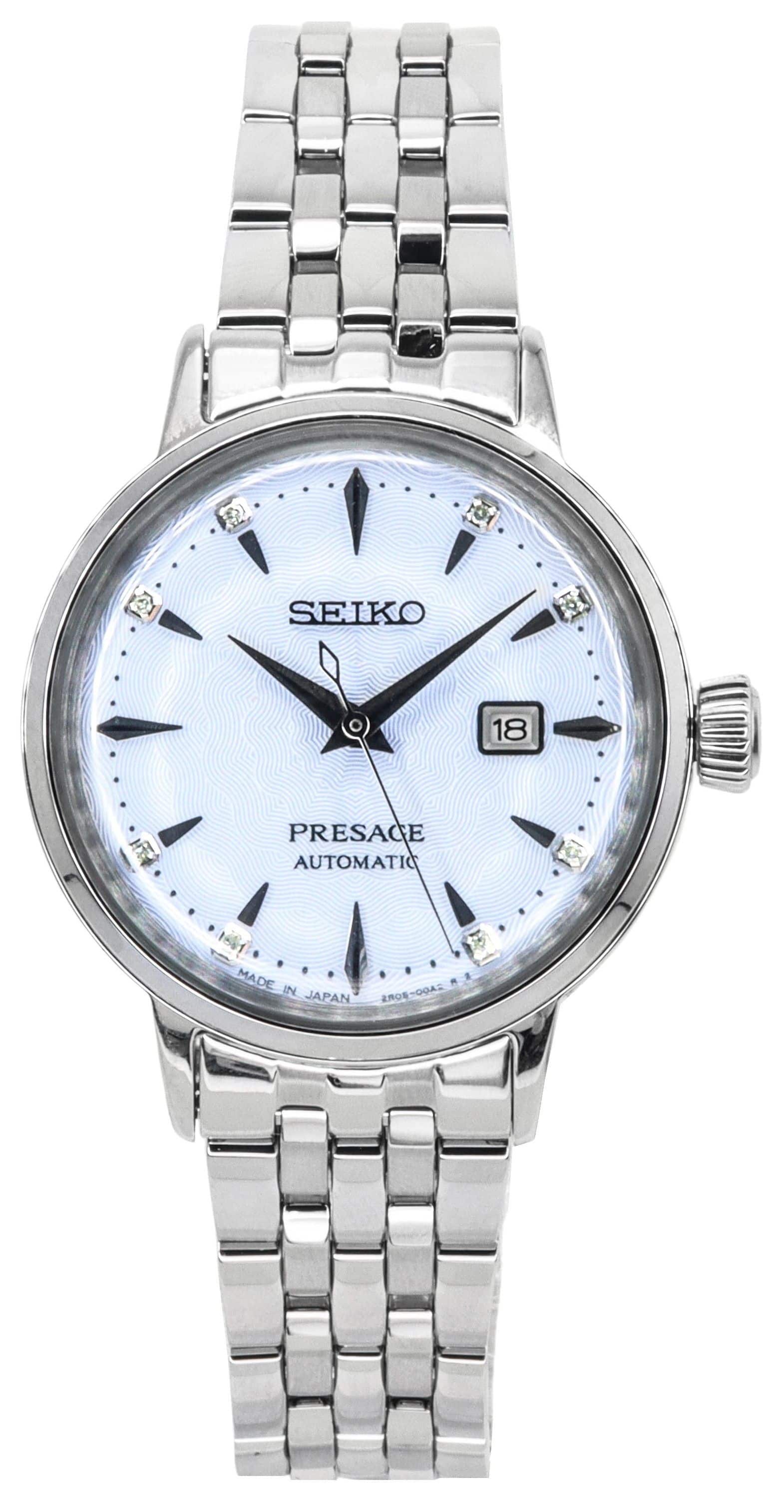 Seiko - Presage Cocktail Time Skydiving Diamond Accents Dial Automatic SRE007J1 Women's Watch - Blue price history on PriceWatchPro