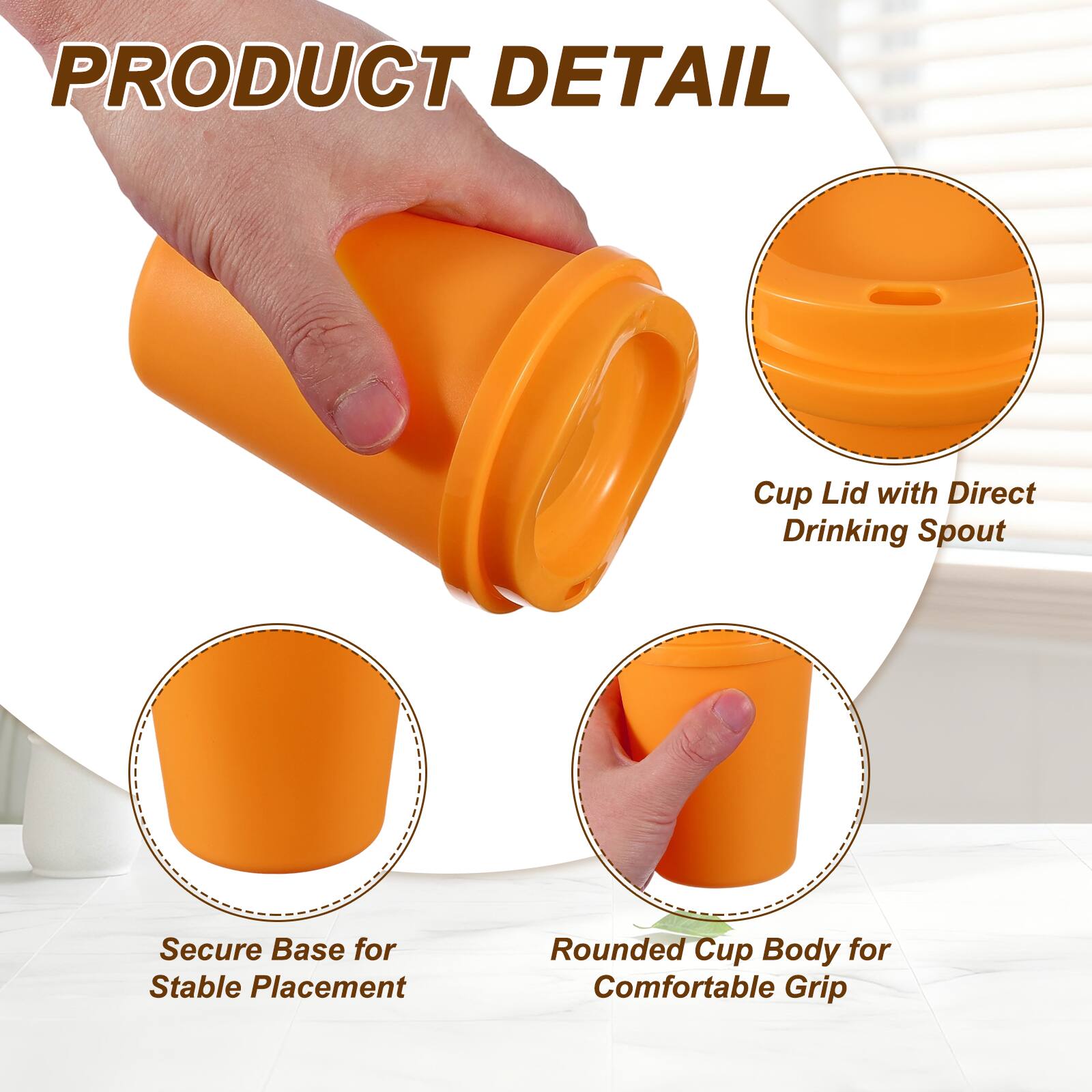 PRODUCT DETAIL

- Cup Lid with Direct Drinking Spout
- Secure Base for Stable Placement
- Rounded Cup Body for Comfortable Grip