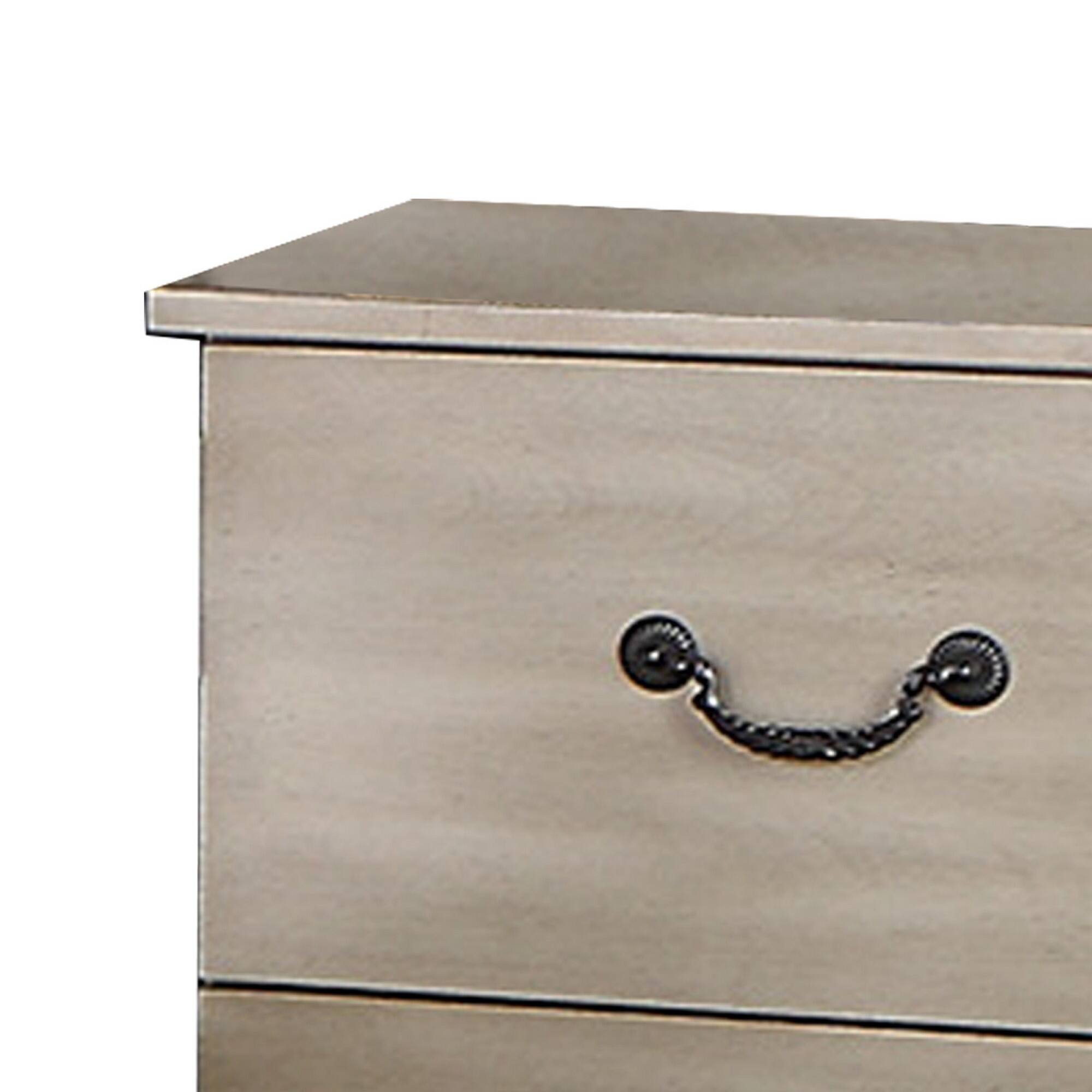 Angle. Manhattan Lane - Bran 27 Inch Modern 2 Drawer Nightstand, Pine Wood, Grains - Brown.