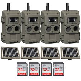 Cuddeback - Cuddelink Zoom IR Camera (4-Pack) Bundle with Accessories