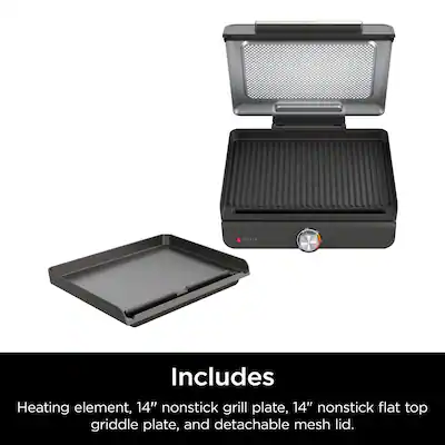 Ninja Sizzle Countertop Indoor Grill Griddle with