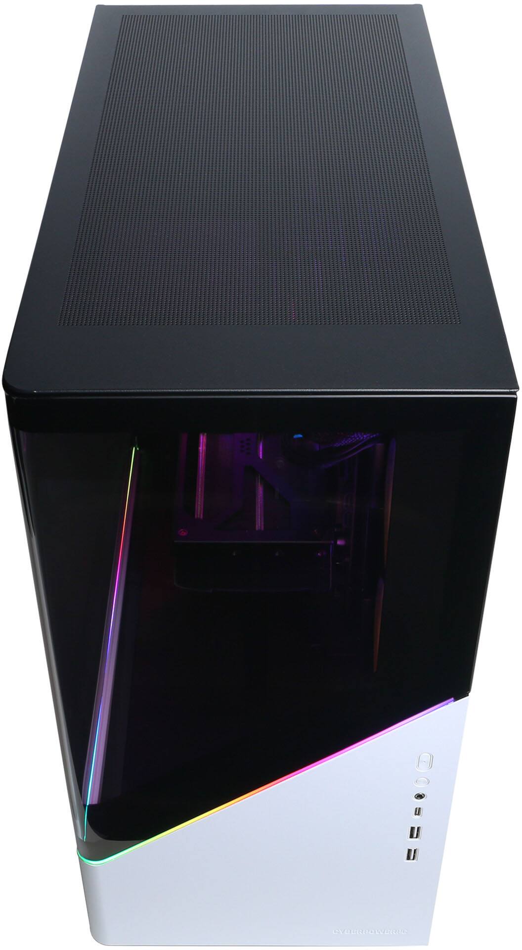 Alt View 2. CyberPowerPC - Gaming Desktop - AMD Ryzen 7 7800X3D 2023 - AMD Radeon RX 9070 GRE 16GB - 32GB DDR5 Memory - 2TB SSD Storage - White.