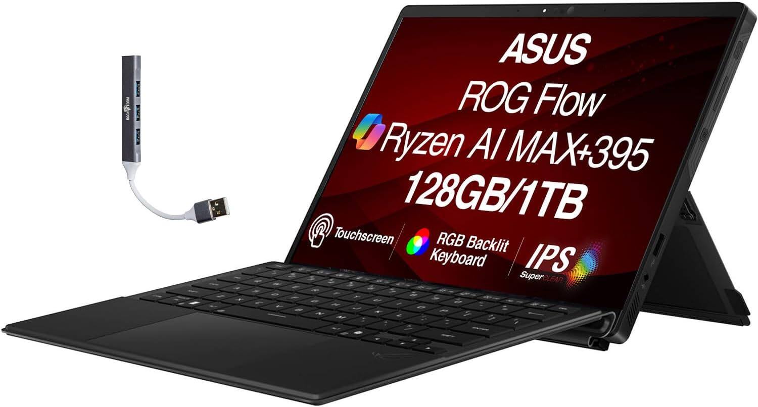 ASUS ROG Flow Ryzen AI MAX+395 128GB/1TB  
Touchscreen RGB Backlit Keyboard | SuperCLEAR IPS