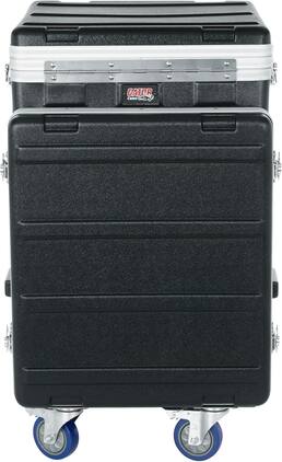 Gator - 10U Top, 12U Bottom Pop-Up Console Rack Case, Molded Polyethylene with 4-Inch Casters