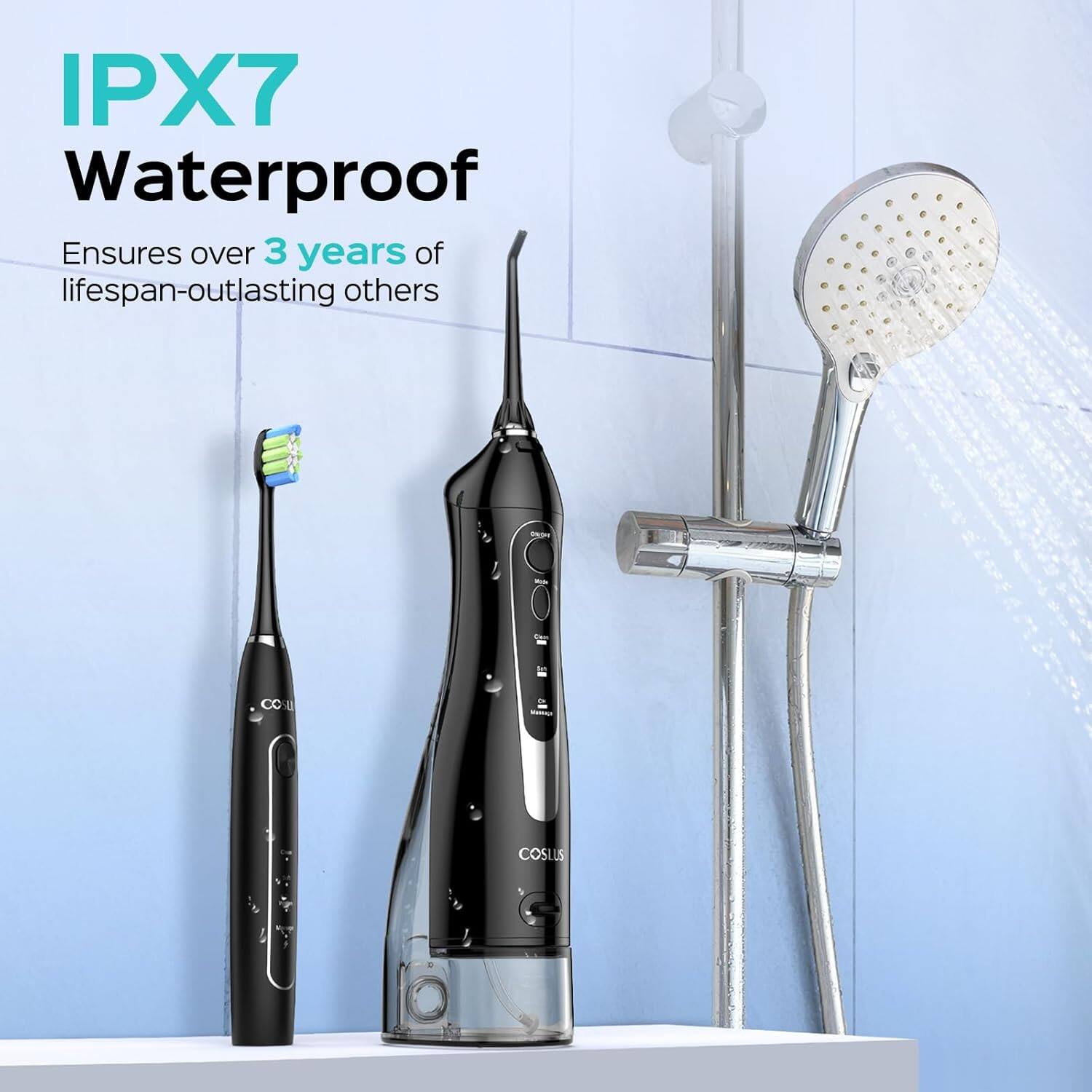 IPX7 Waterproof  
Ensures over 3 years of lifespan-outlasting others