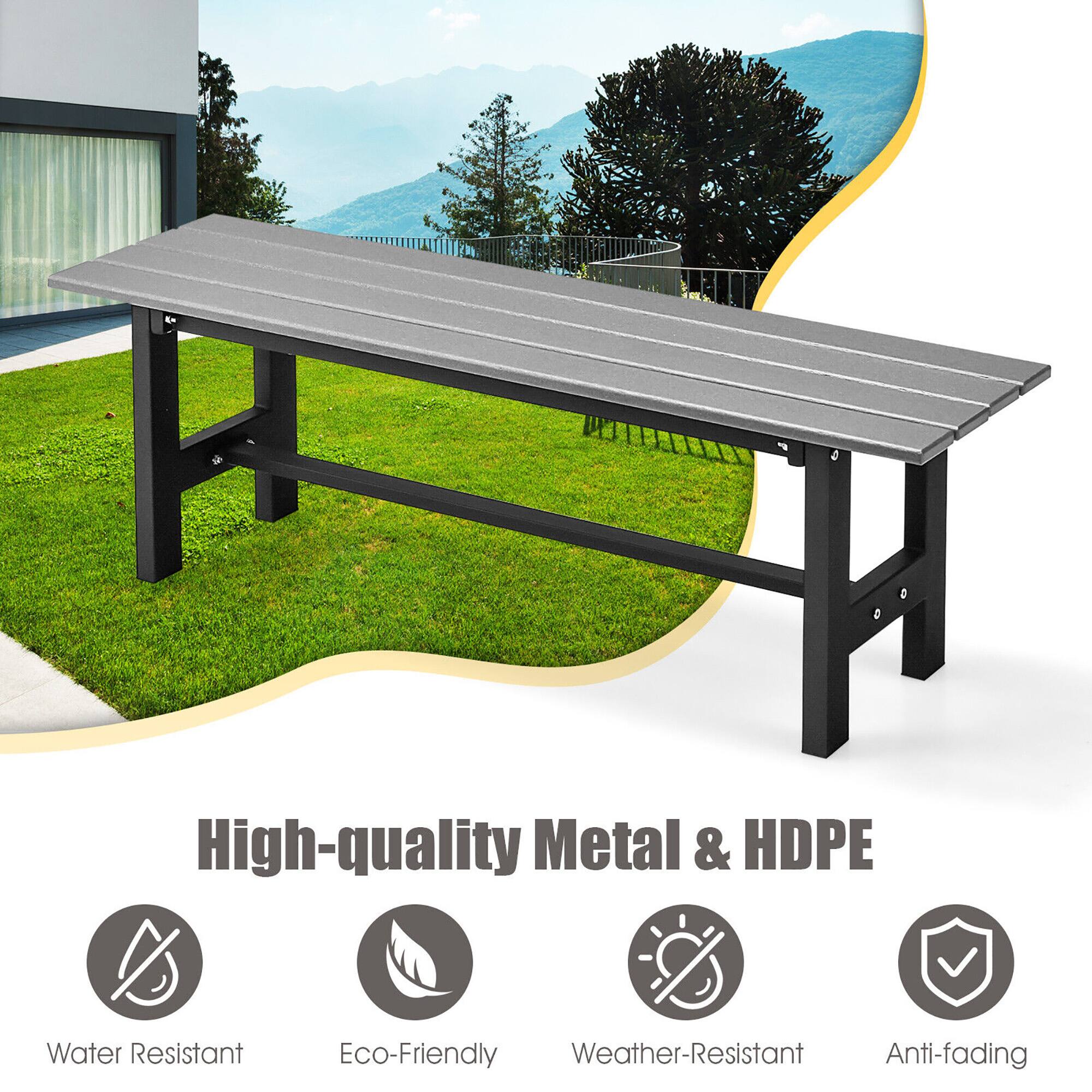 High-quality Metal & HDPE
Water Resistant
Eco-Friendly
Weather-Resistant
Anti-fading