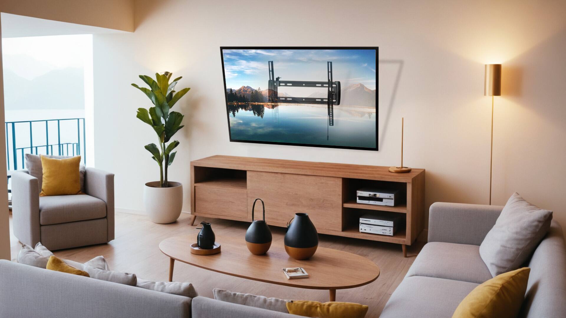 Alt View 10. ErgoAV - 32″-65″ Tilt TV Mount - Black.