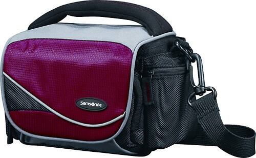 Angle Standard. Samsonite - Horizontal Camera Bag - Black/Red.