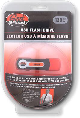 Front Standard. Geek Squad™ - 128MB USB 2.0 Flash Drive.