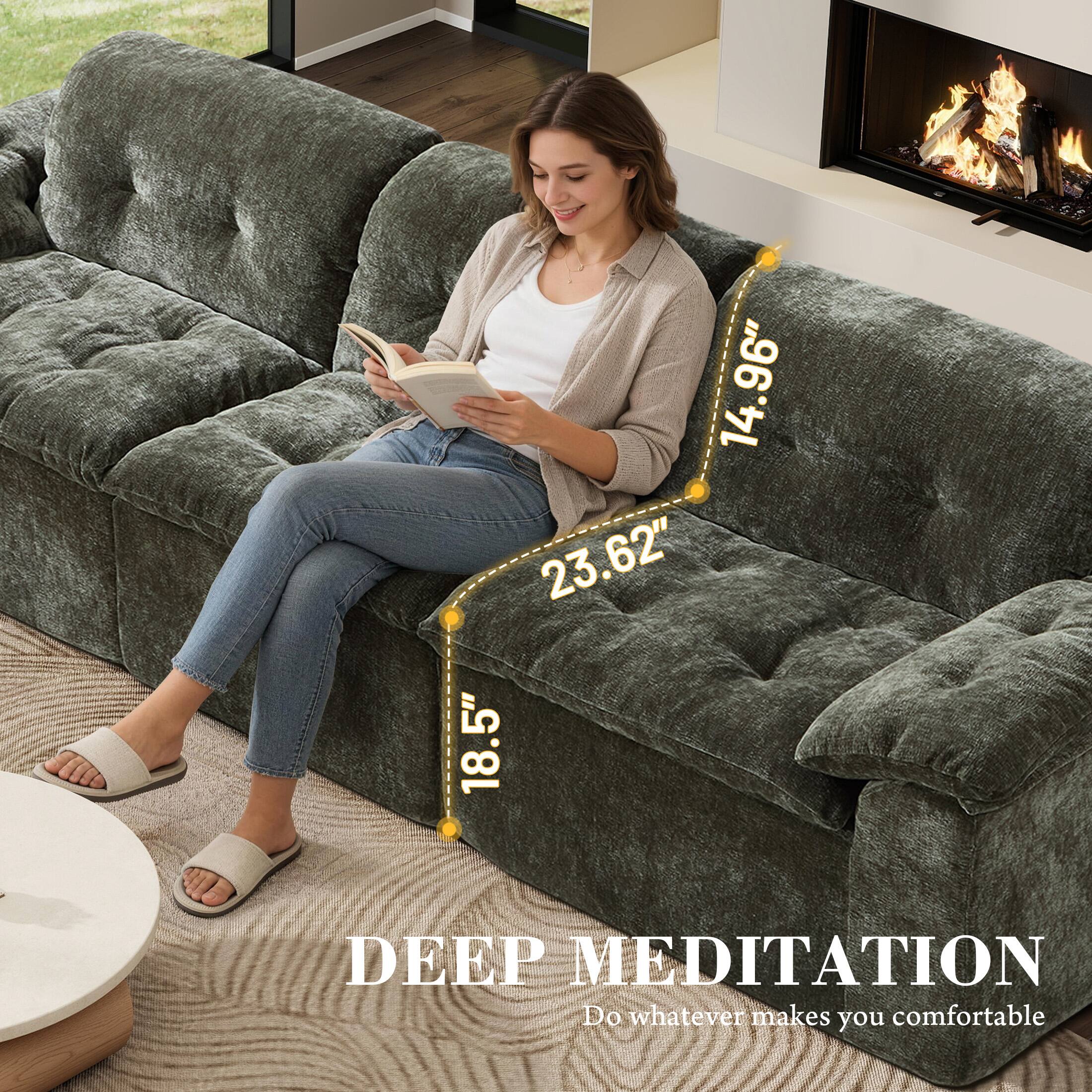 14.96" 23.62" 18.5" DEEP MEDITATION  
Do whatever makes you comfortable