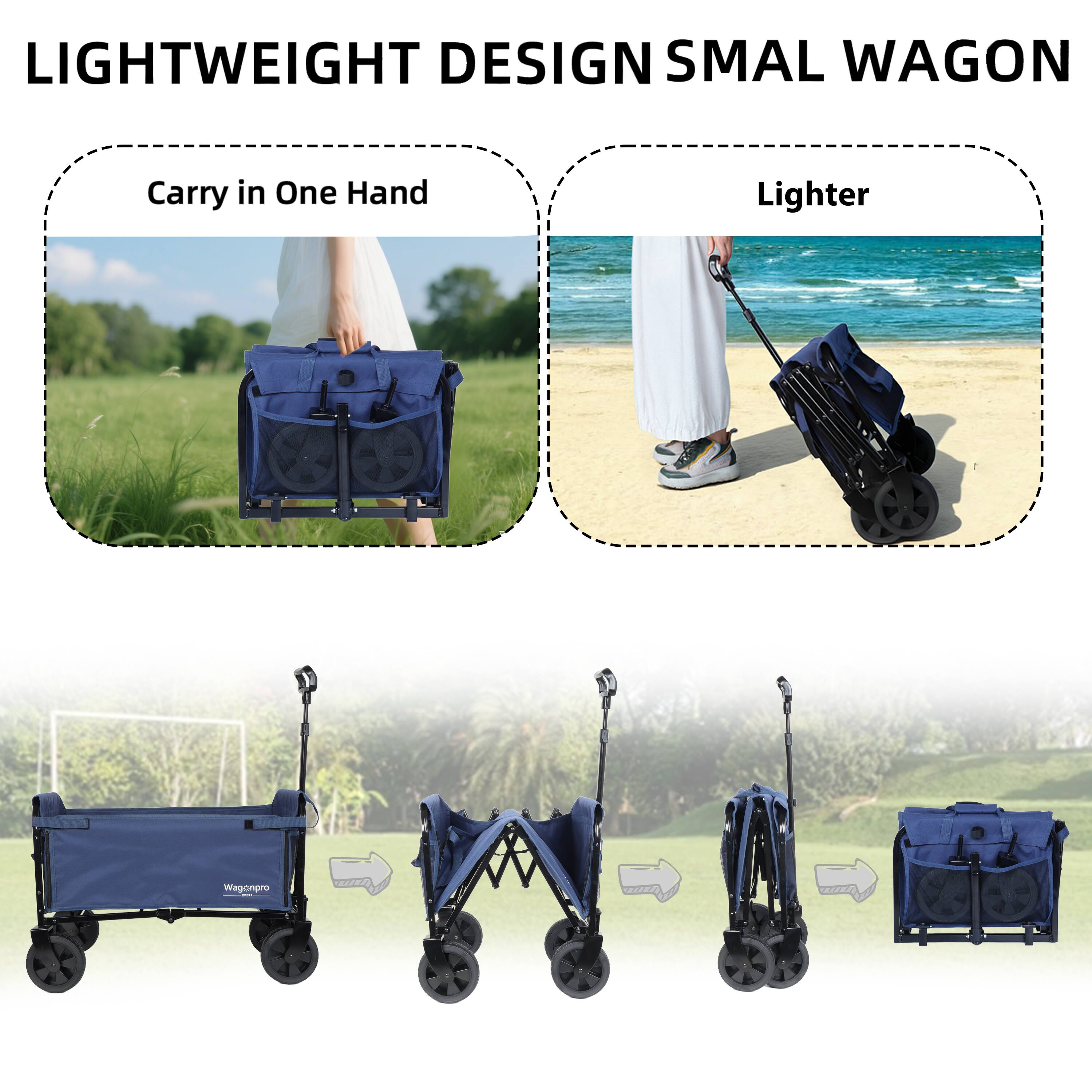 LIGHTWEIGHT DESIGN SMALL WAGON

- Carry in One Hand
- Lighter