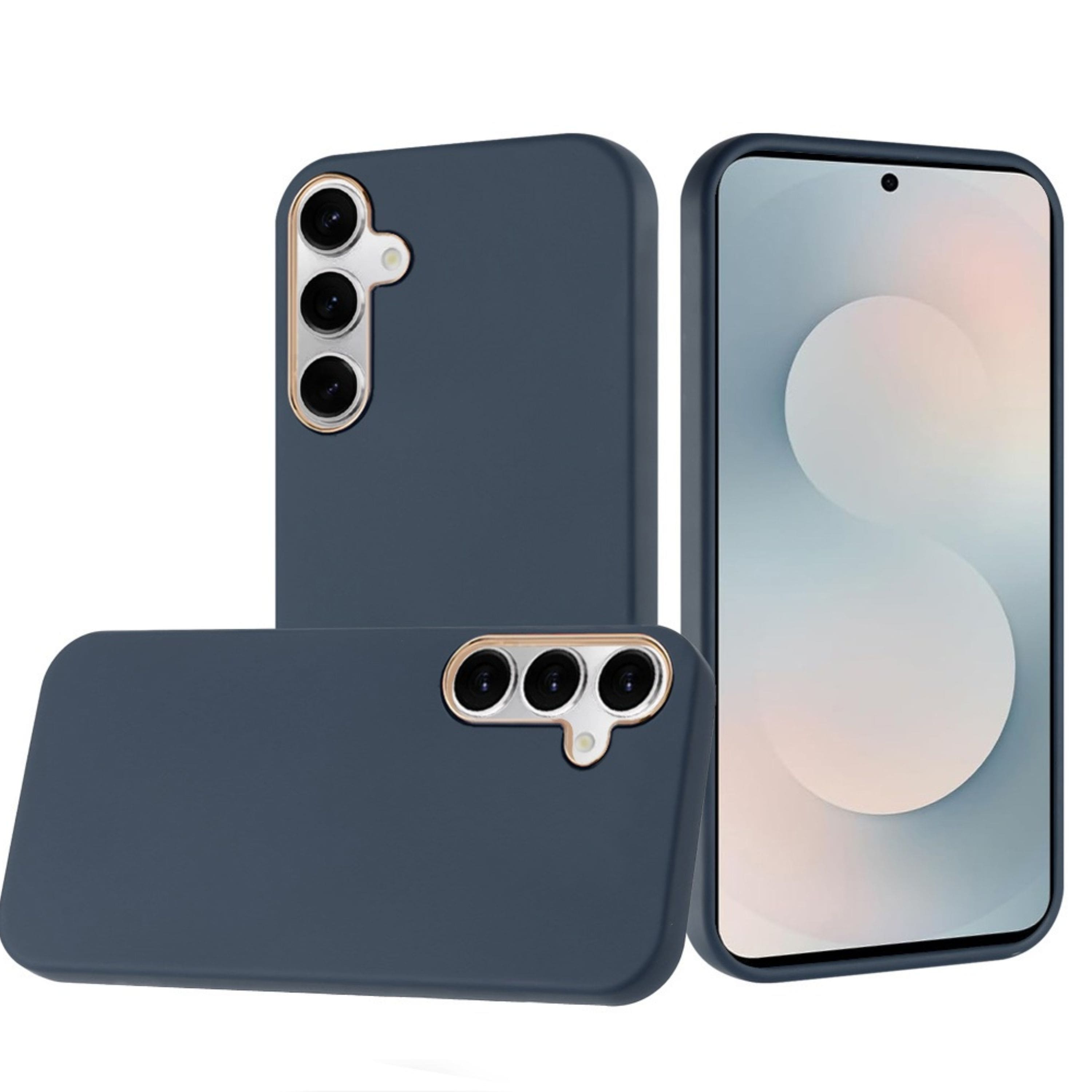 Kitcheniva - Premium Soft Chrome Button Case With Tempered Glass For Samsung S26 Plus - Dark Blue price history on PriceWatchPro