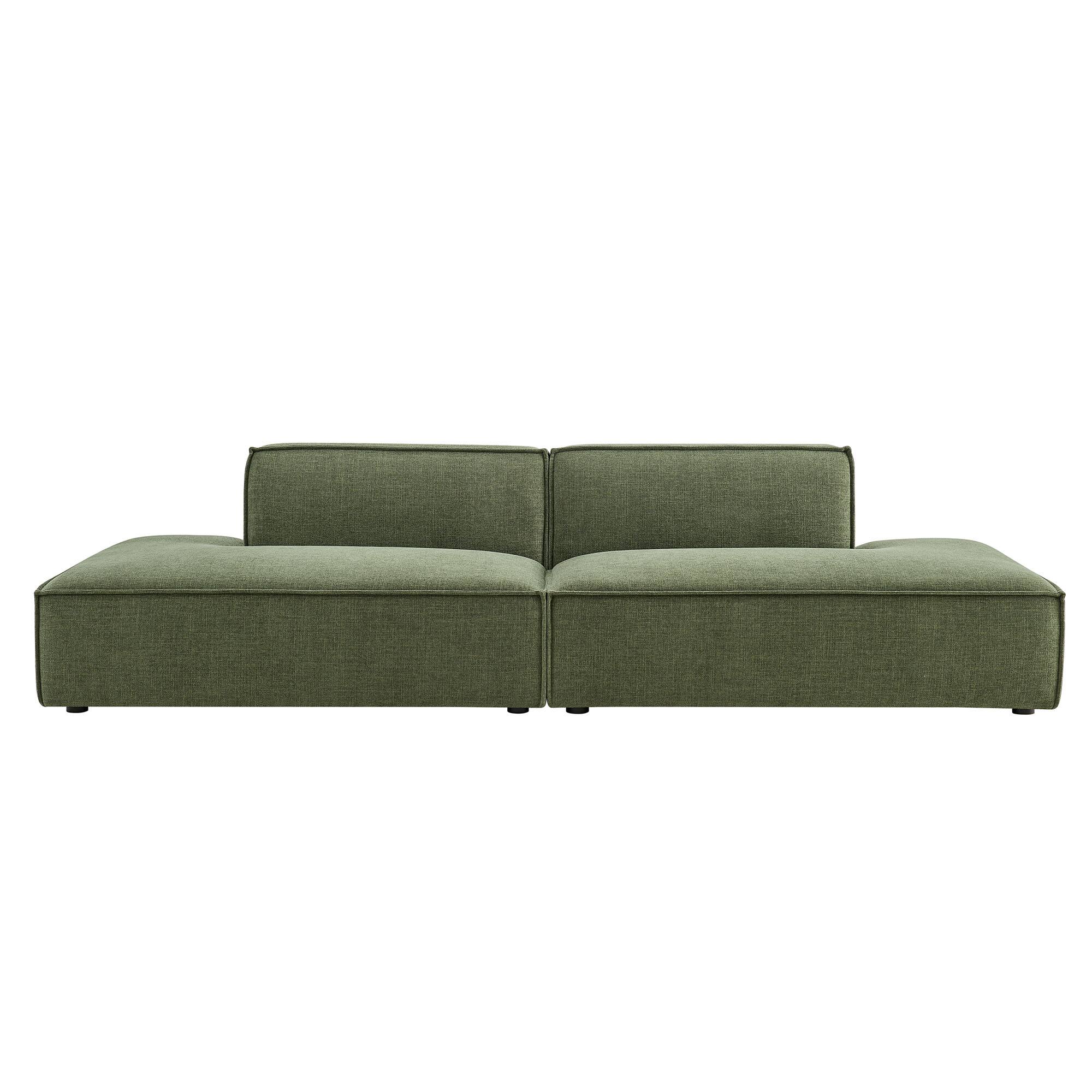 Alt View 5. Modway - Restore 2-Piece Performance Fabric Upholstered Modular Loveseat by Modway - Foliage.