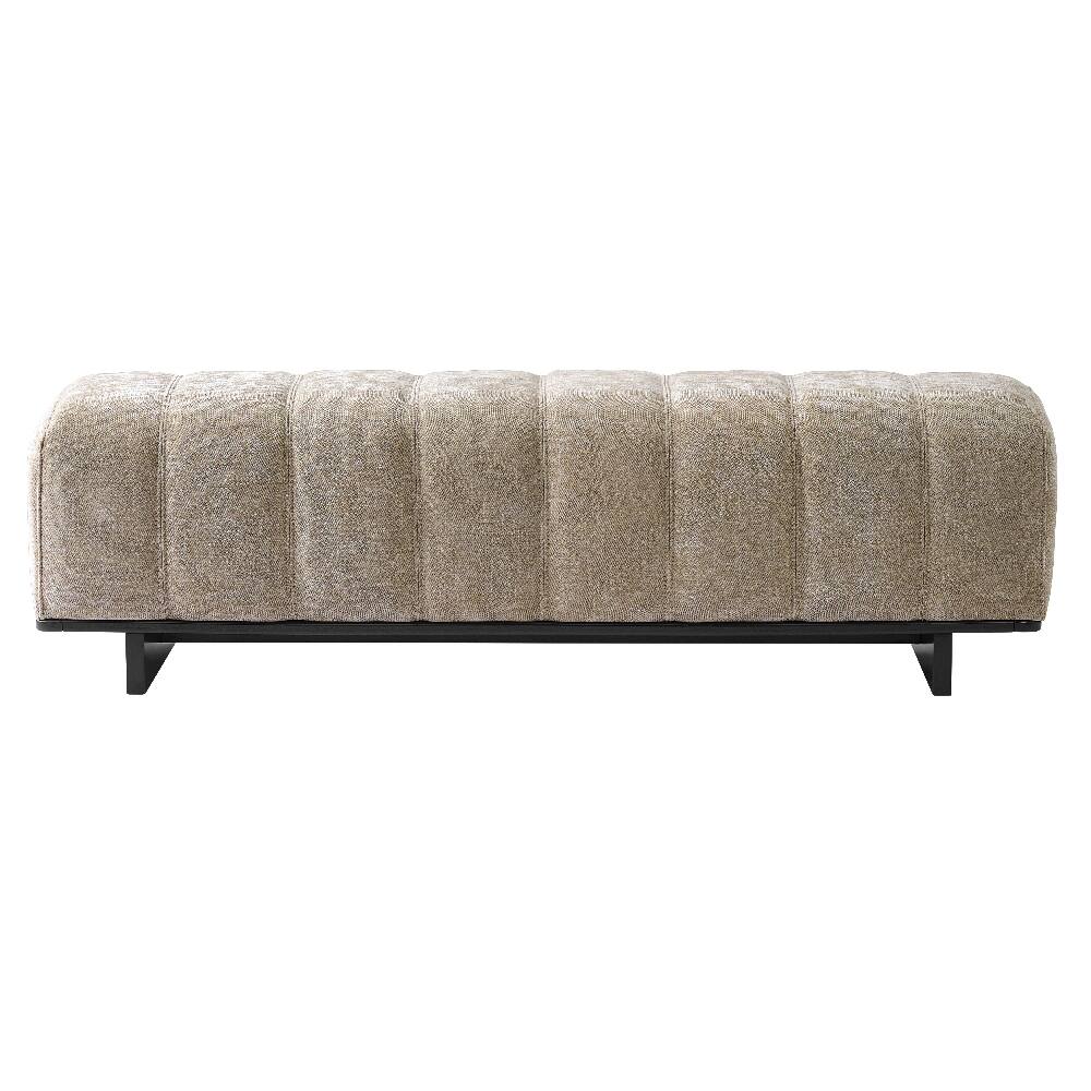 Alt View 7. Ropilly - Ropilly Modern Indoor Dining Bench, Oatmeal Chenille Fabric, Rubber Wood Legs, Upholstered Entryway Seating - Oatmeal.