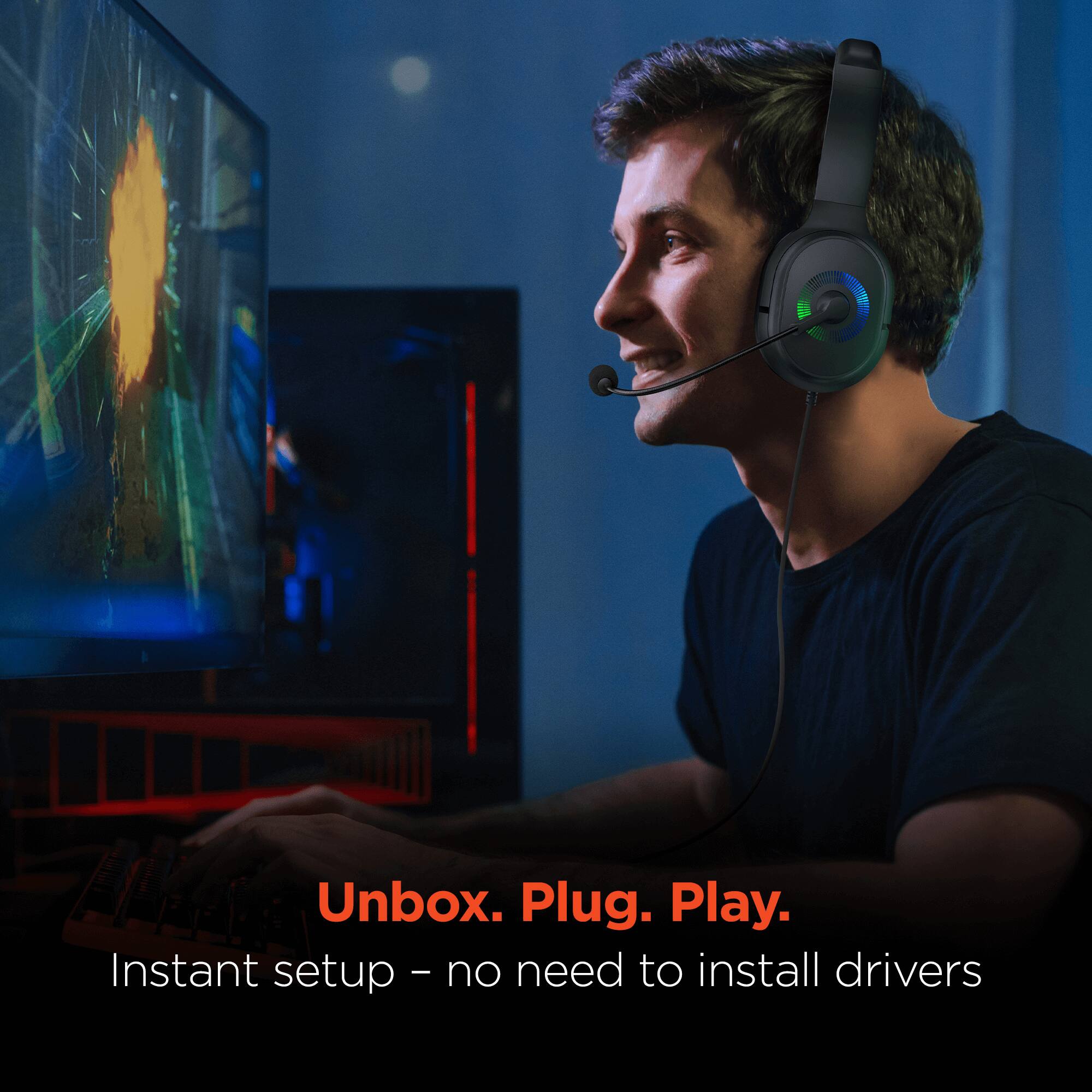 Unbox. Plug. Play.  
Instant setup - no need to install drivers