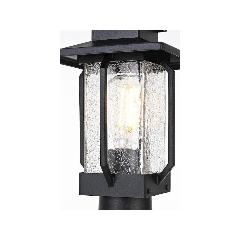 Alt View 3. Elegant Lighting - Salem 7 inch Outdoor Pendant in Black - Black.