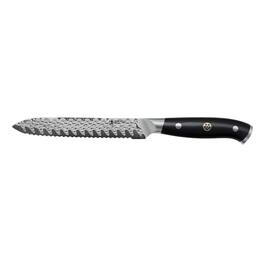 Henckels - Compass Damascus 5-inch Serrated Utility Knife - Black