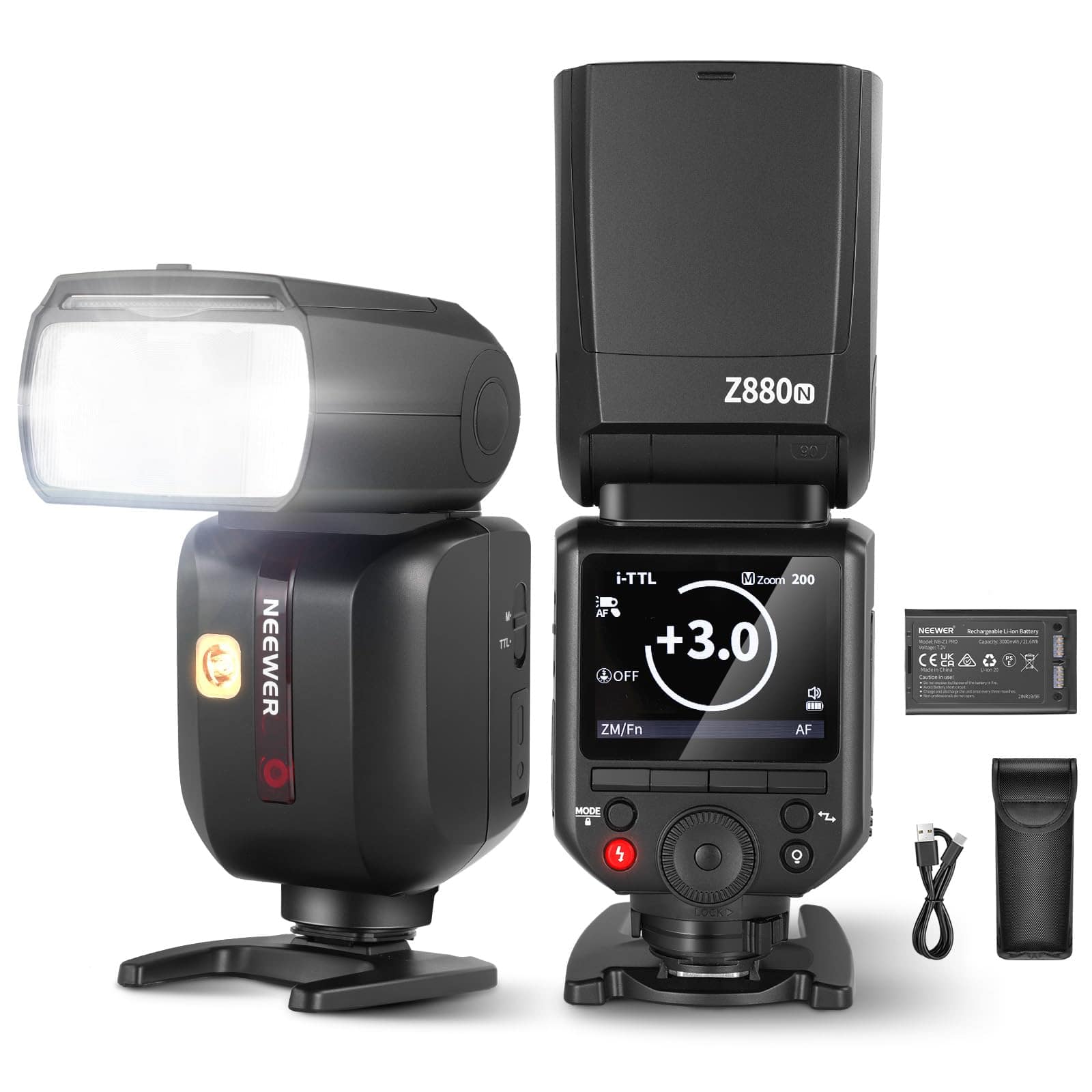 Neewer - Z880-N i-TTL Flash for Nikon, 76Ws, HSS, 3000mAh, Upgraded UI