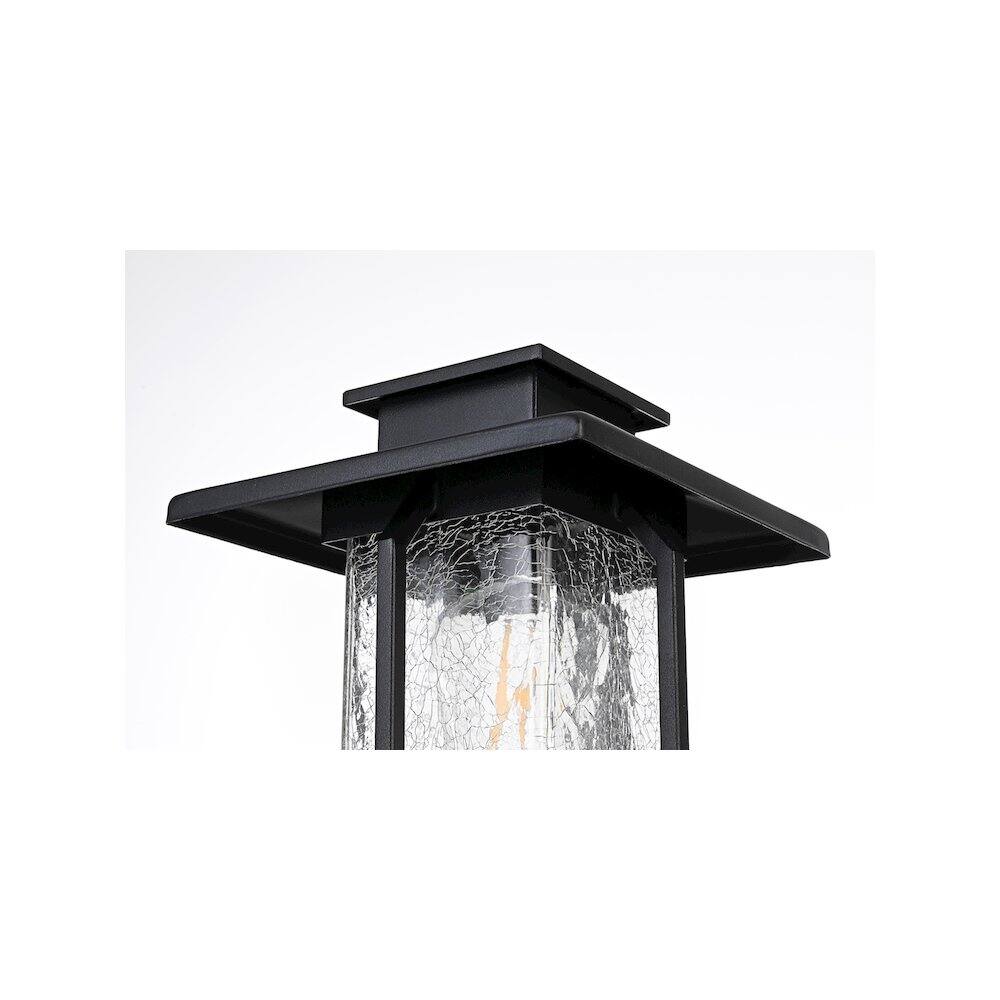 Back. Elegant Lighting - Salem 7 inch Outdoor Pendant in Black - Black.