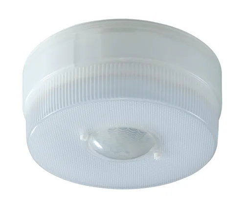 Front. IQ America - IQA Battery Powered Motion Activated Ceiling Light 6in 800 Lumens Indoor Outdoor Eaves Sheds Closets Attic - White.
