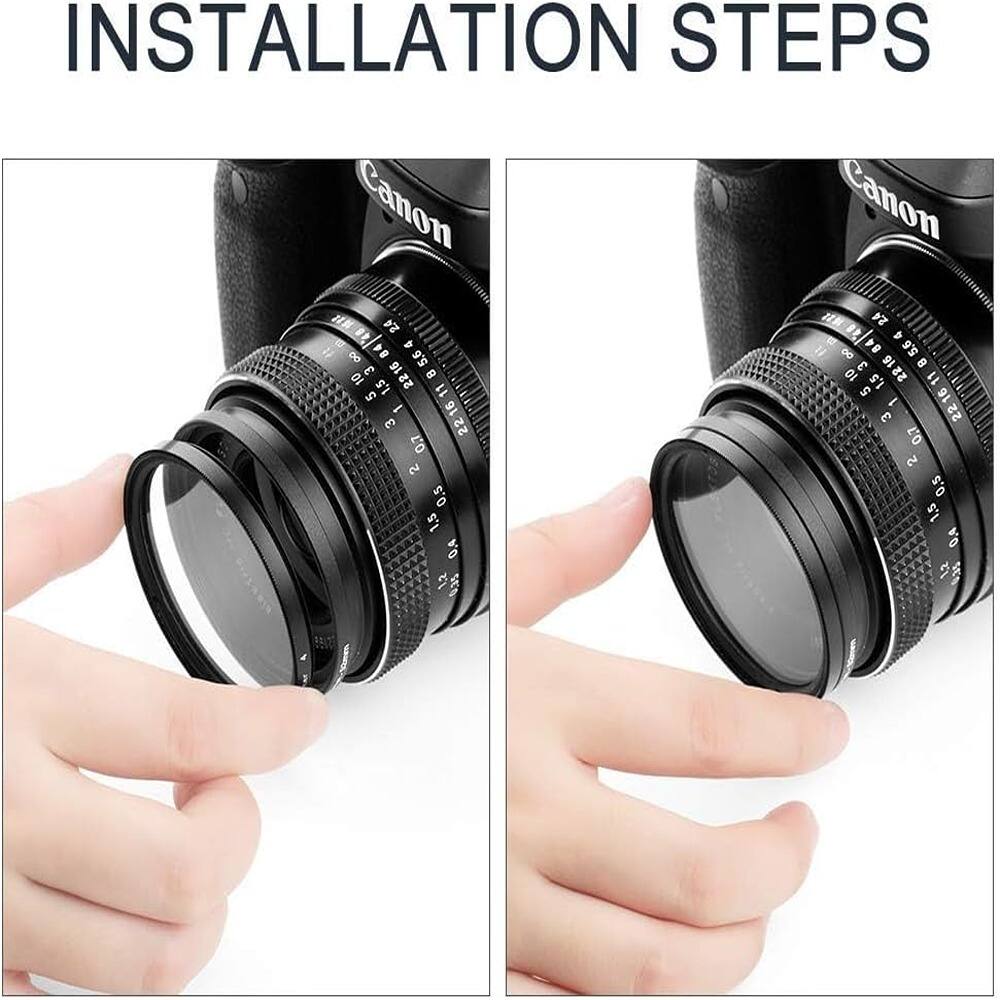 INSTALLATION STEPS

Canon

24 20 16 11 8 5.6 4 2.8 2 1.4

10 10 1,5 95819Z 1,5 11 5 11 5 16 1 - 16 3 22 3 0.7 0.7 2 2 0,5 0,5 1,5 1,5 0,4 0,4 12 12 015