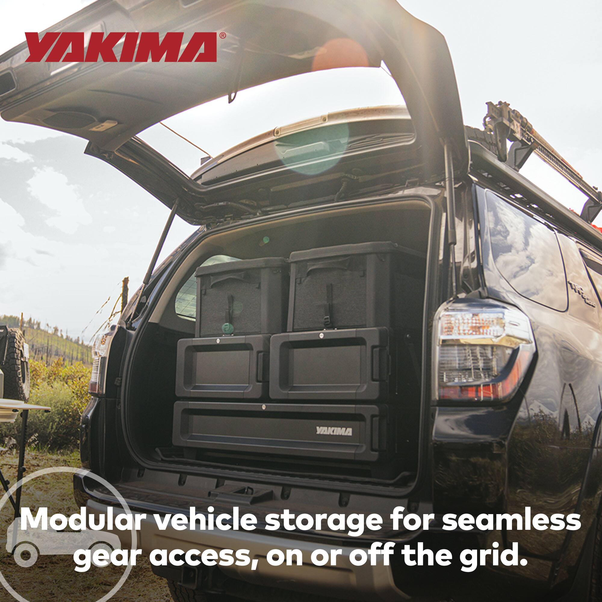 YAKIMA®

Modular vehicle storage for seamless gear access, on or off the grid.
