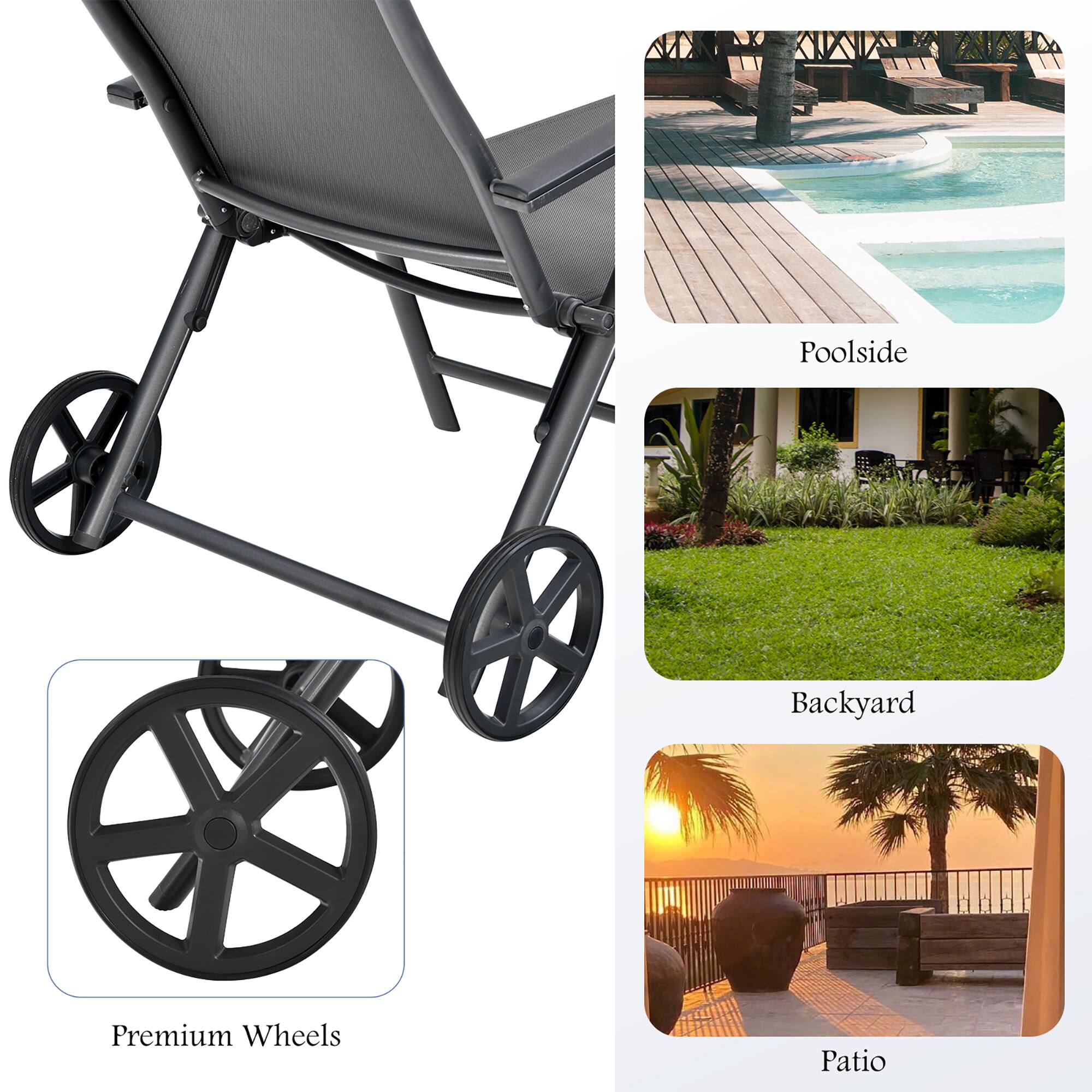 Poolside  
Backyard  
Premium Wheels  
Patio