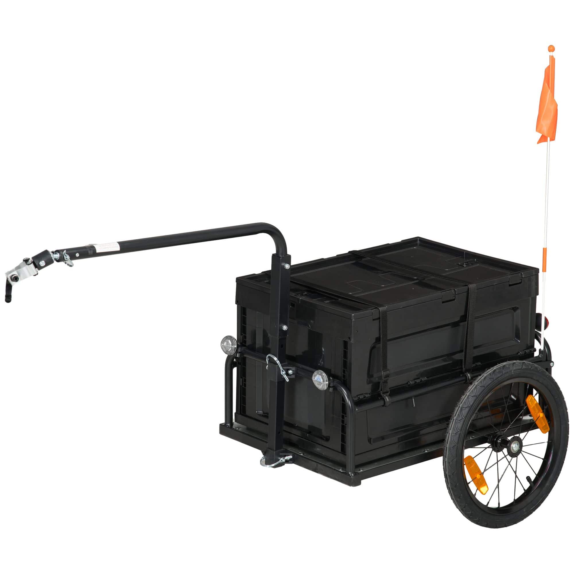 Loheer - Foldable Bike Cargo Trailer with Removable Storage Box Black price history on PriceWatchPro
