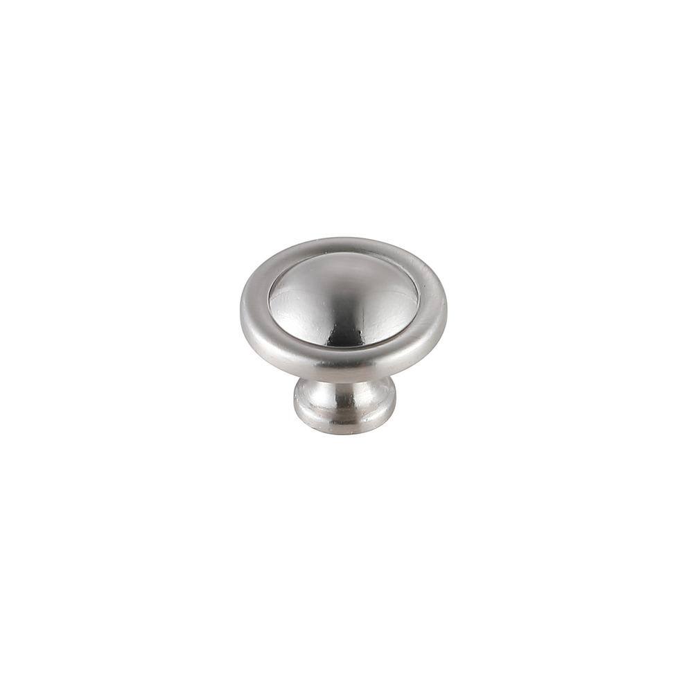 Back. Elegant Decor - Garlande 1.2" Diameter Brushed Nickel Mushroom Knob Multipack (Set of 10) - Brushed Nickel.