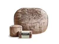 Lovesac - Supersac Bundle in Wombat Phur - Bronze - Front_Zoom