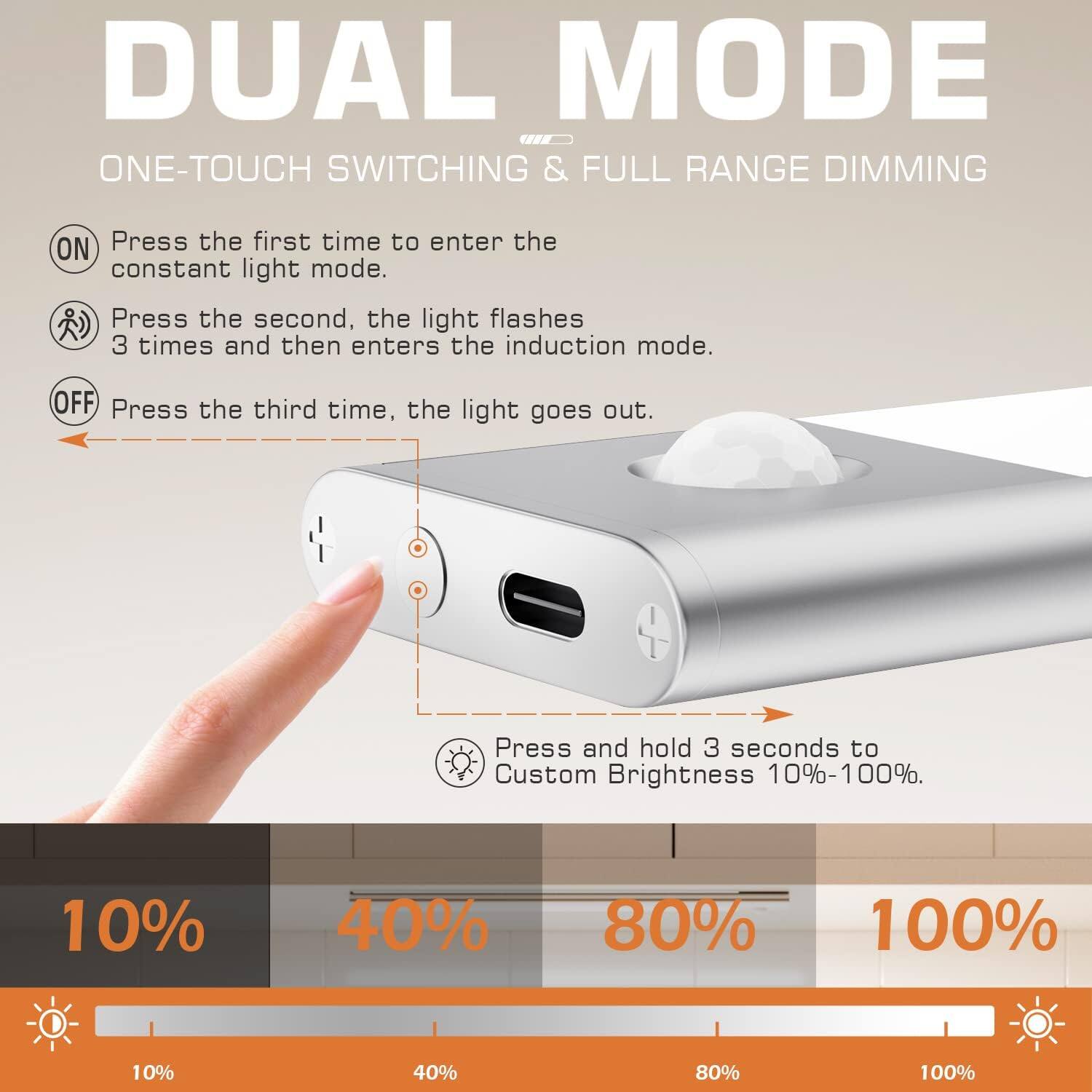 Back. Schertz - Wireless LED Motion Sensor Light, 2000mAh Rechargeable, Magnetic, White.