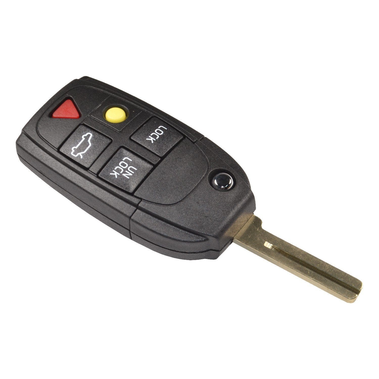 HQRP - Flip Folding Key Fob Shell Case 5-Button Remote Keyless Entry for Volvo S60 XC70 2004-2009 - Black price history on PriceWatchPro