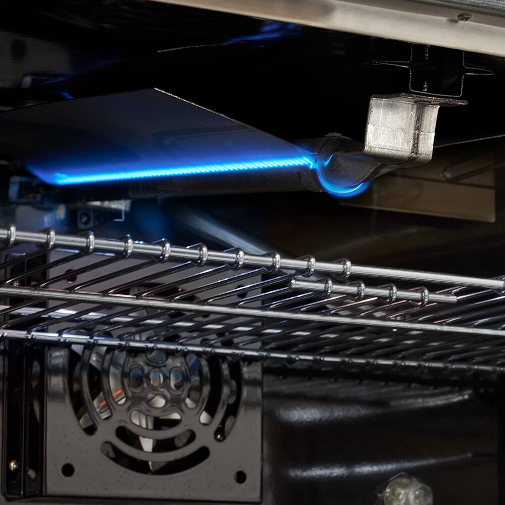 Alt View 24. Unique Appliances - Classic Retro 5.2 Cu. Ft. Freestanding Gas Convection Range - Midnight Black.