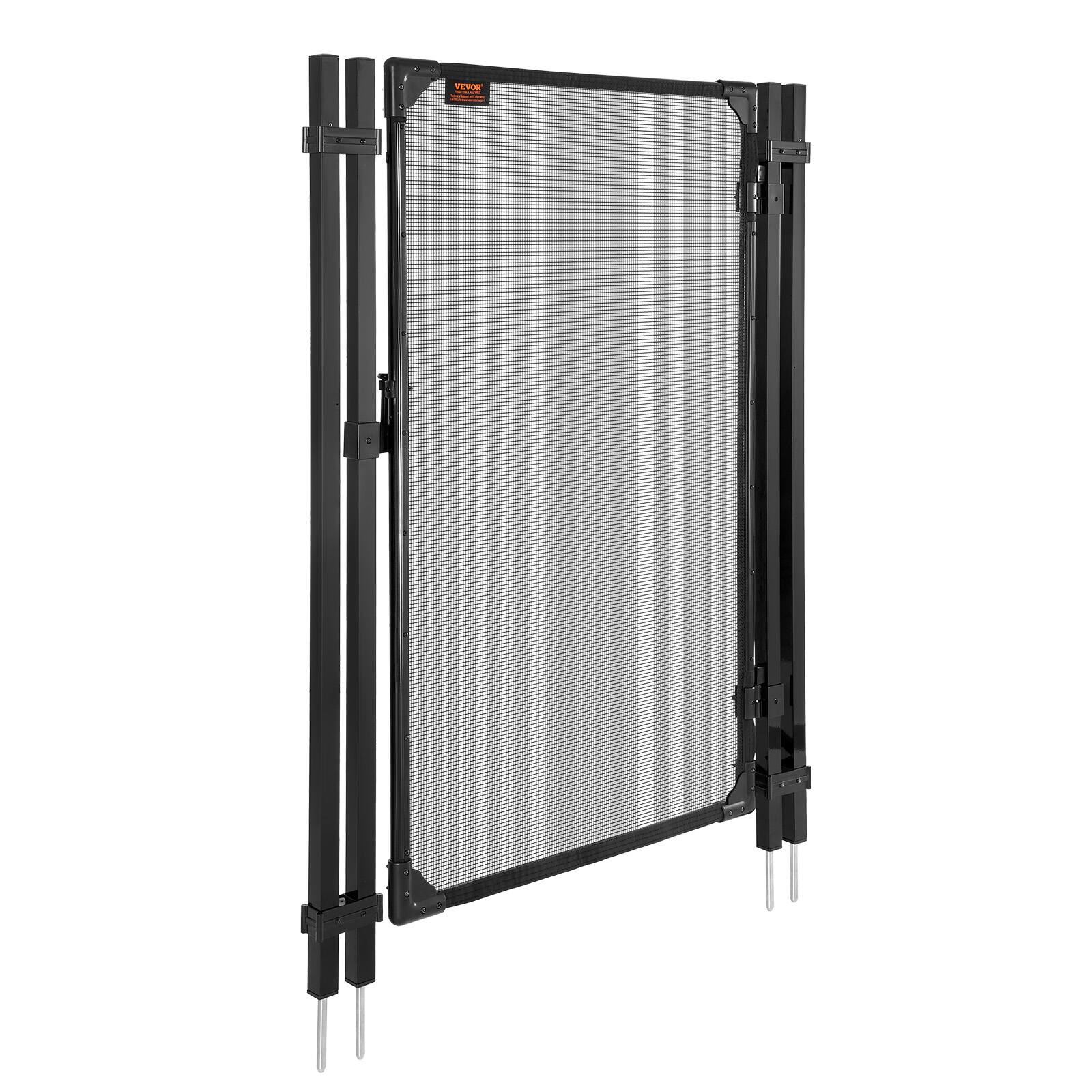Alt View 5. VEVOR - Pool Fence Gate, 4 x 2.5 ft Inground Swimming Pool Fences Gate, Outdoor Security Fencing Door Kit with Metal Latch - Black.