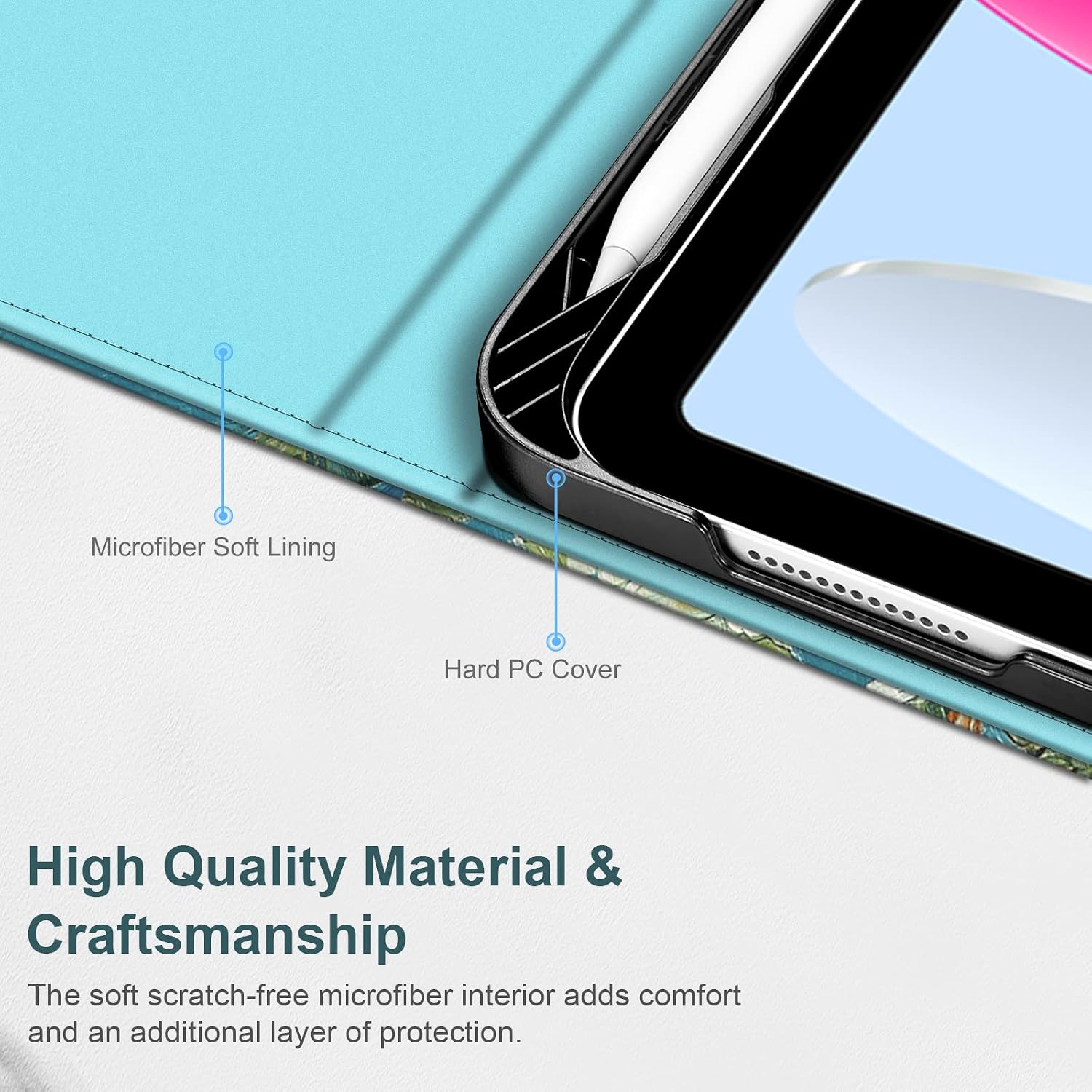Microfiber Soft Lining  
Hard PC Cover  
High Quality Material & Craftsmanship  
The soft scratch-free microfiber interior adds comfort and an additional layer of protection.