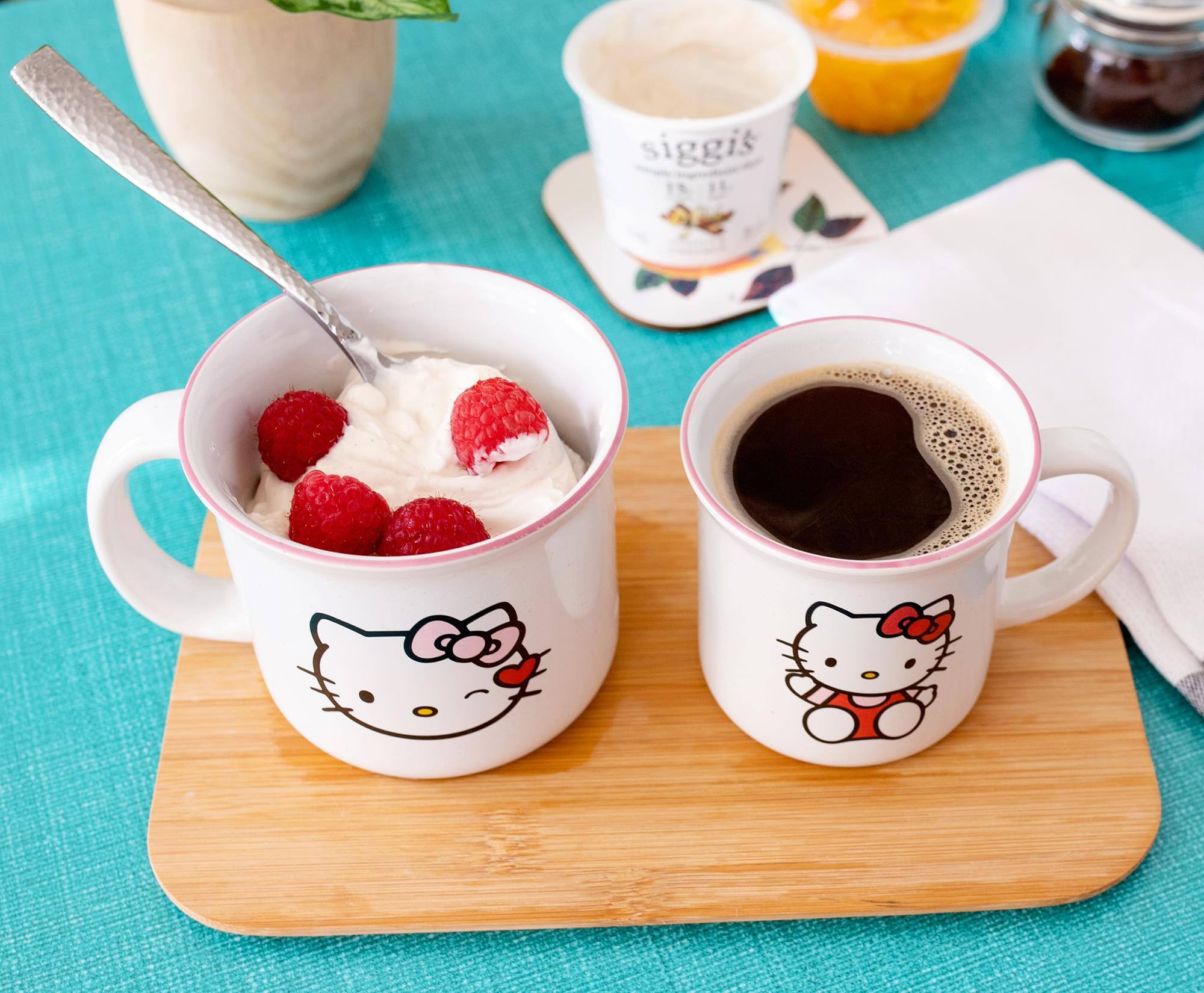 Alt View 3. Hello Kitty - Hello Kitty 9 and 16 Ounce Ceramic Camper Mug Set of 2 - Red.