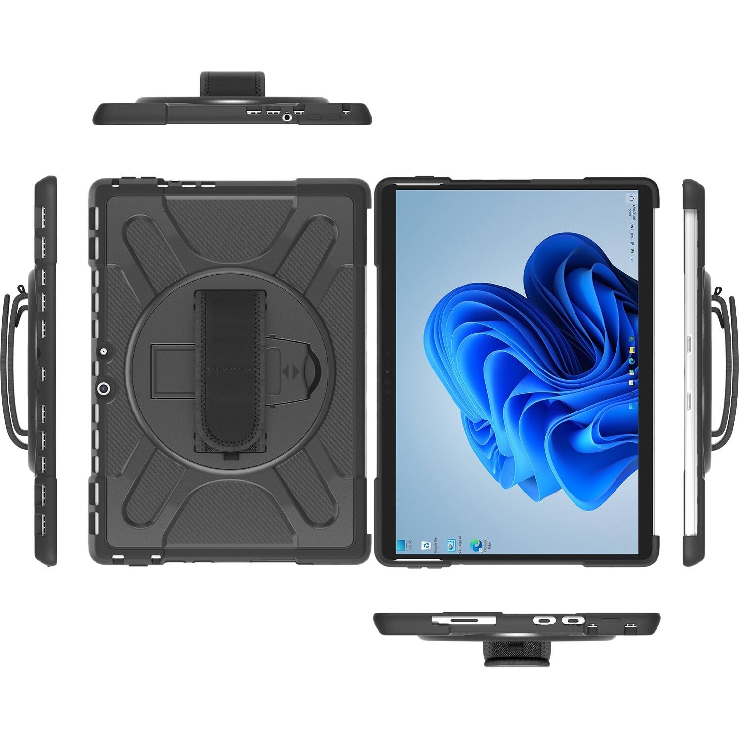 Alt View 12. SaharaCase - Raider Series Hand Strap Case for Microsoft Surface Pro 9, Pro 10, and Pro 11th Edition - Black.
