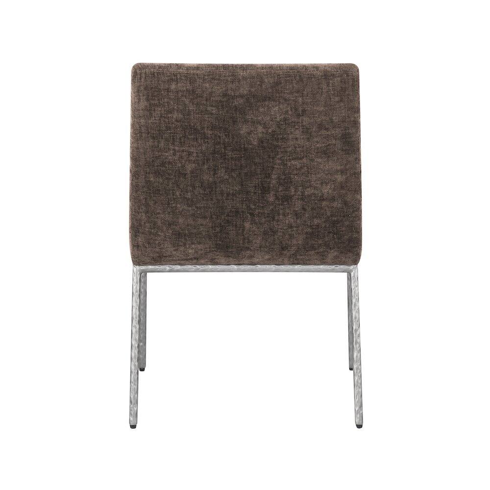 Alt View 4. Meridian Furniture - Reeves Brown Chenille Fabric Dining Chair, Set of 2 - Brown.