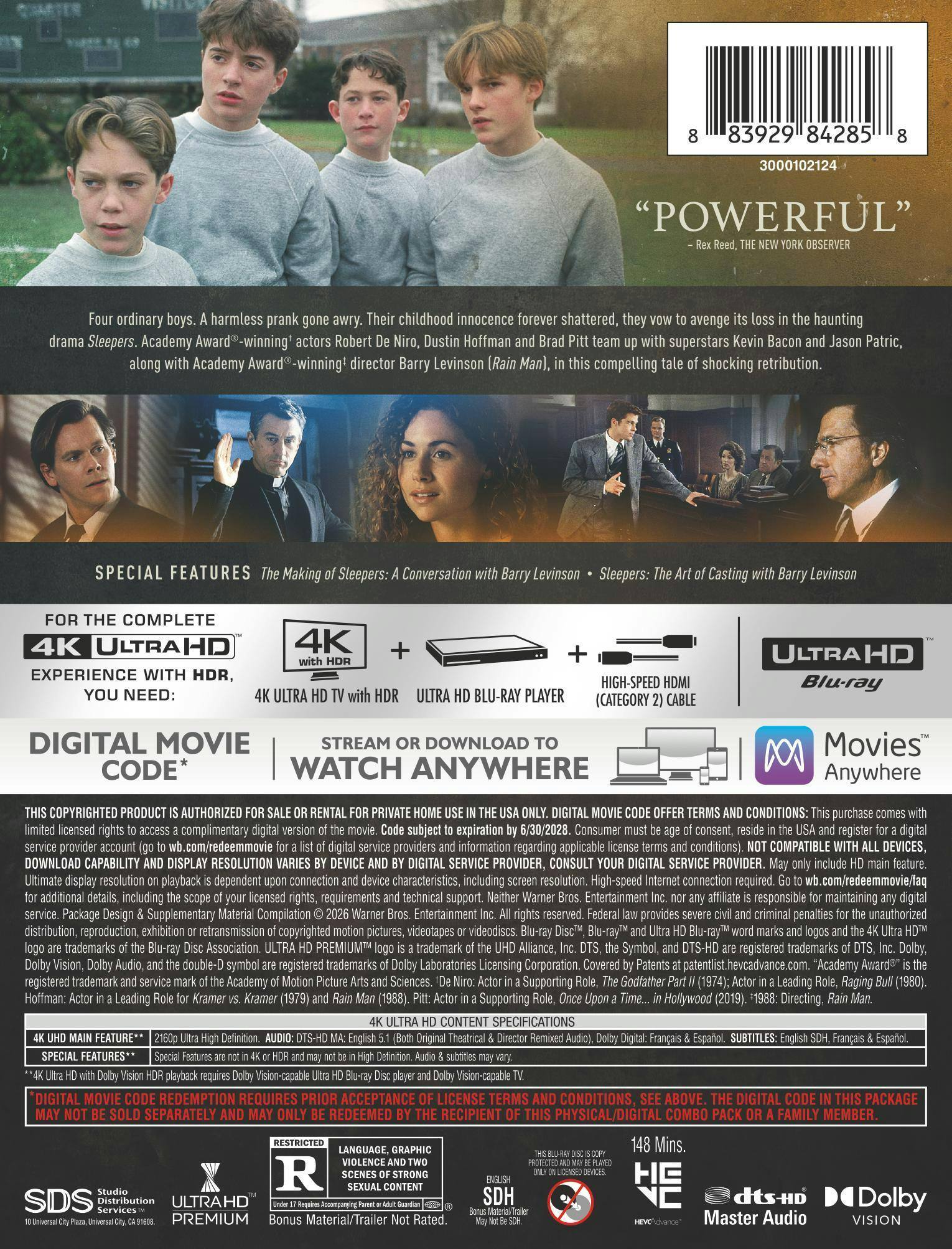 Back. Sleepers (Limited Edition Steelbook) [UHD].