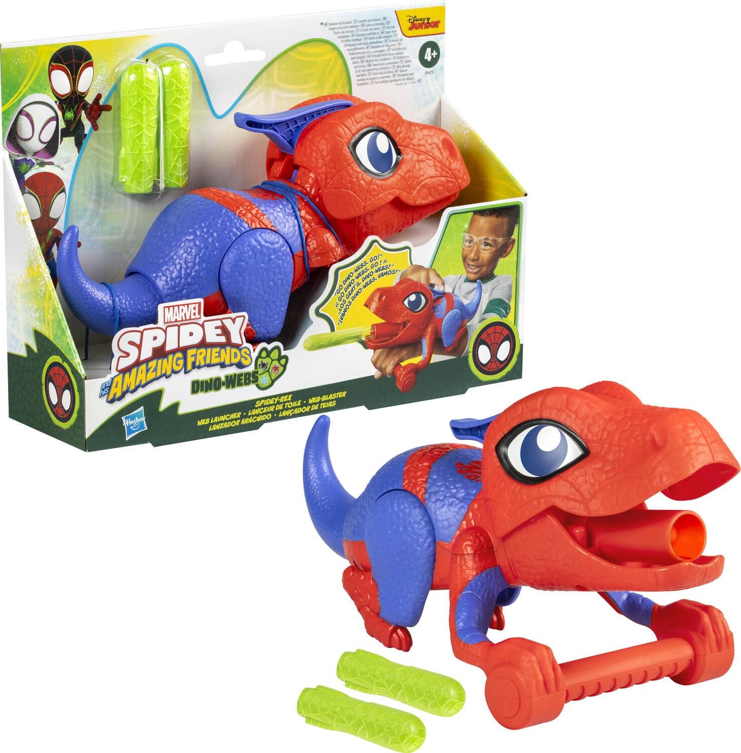 Hasbro - Collectibles - Marvel Spidey and His Amazing Friends: Dino-Webs - NERF Spidey-Rex Web Launcher - COLLECTABLES - Multicolor