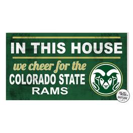 Jardine - Colorado State Rams 11'' x 20'' Indoor/Outdoor In This House Sign - Green