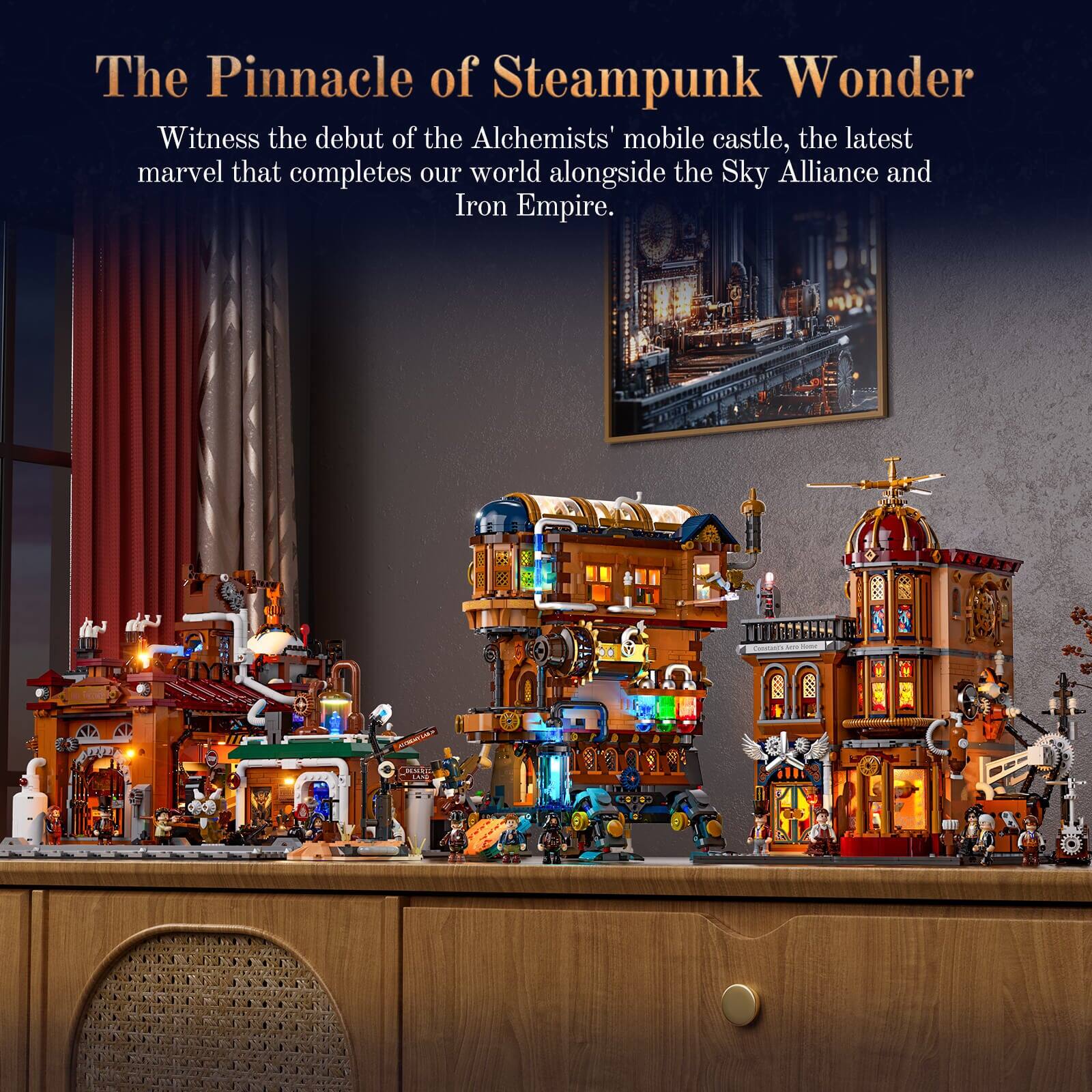 The Pinnacle of Steampunk Wonder  
Witness the debut of the Alchemists' mobile castle, the latest marvel that completes our world alongside the Sky Alliance and Iron Empire.